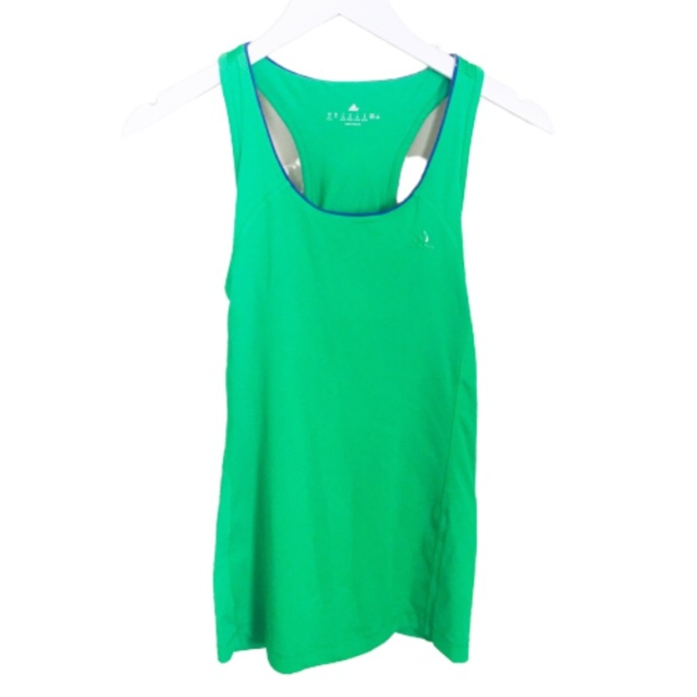 ADIDAS Racerback Tank/Top With Shelf Bra Green Size Medium